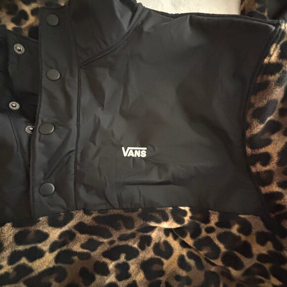 Vans Check Me Out Mens Leopard Anorak Jacket Coat Medium Brown Black NEW Sk8 - Picture 5 of 13